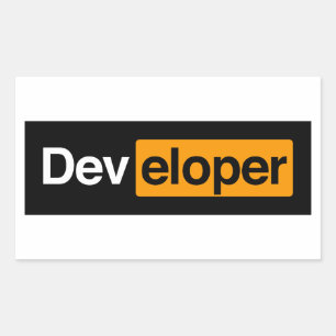 Developer Rechthoekige Sticker