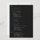 Développeur programmeur Faire-part de mariage noir (Devant)