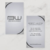 Développeur web - cartes de visite (Devant / Derrière)