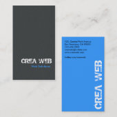 Développeur web - cartes de visite (Devant / Derrière)