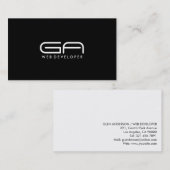 Développeur web - cartes de visite (Devant / Derrière)