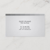 Développeur web - cartes de visite (Dos)