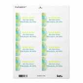 DEVENEZ ÉCOLO Barre Bat mitzvah Étiquette d'invita (Feuille entière)