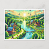 Devenez écolo - Carte postale Retro Pixel Art 16 b (Devant)