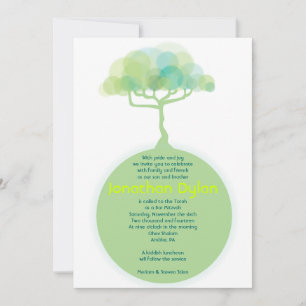 DEVENEZ ÉCOLO EARTH Bar Bat mitzvah Invitation