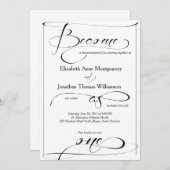 Devenez une seule Faire-part de mariage chrétienne (Devant / Derrière)