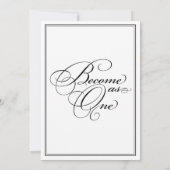 Devenez une seule Faire-part de mariage chrétienne (Dos)