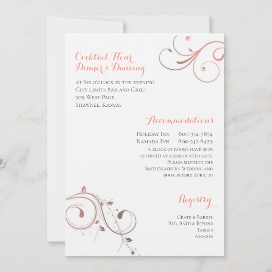 Devenir M. & Mme 5x7 Faire-part de mariage (Dos)