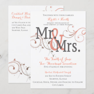 Devenir M. & Mme 5x7 Faire-part de mariage