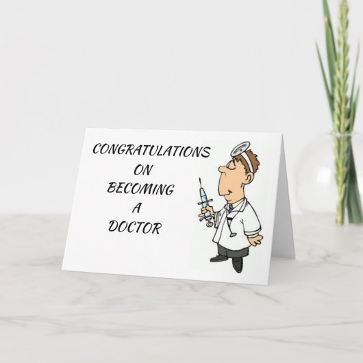 **DEVENIR MÉDECIN** CARTE DE FÉLICITATIONS (Devant)