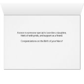 Devenir une tante Félicitations Pots Roses (Intérieur Horizontal (Bas))