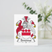 Devereux Family Crest Briefkaart (Staand voorkant)