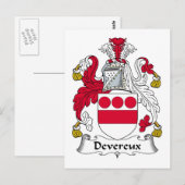 Devereux Family Crest Briefkaart (Voorkant / Achterkant)