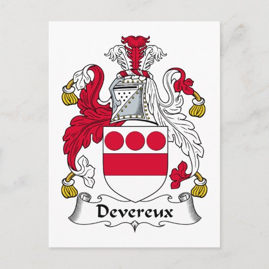 Devereux Family Crest Briefkaart (Voorkant)