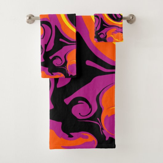 Déversement - orange, noir, rose et jaune (En situation)