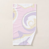 Déversement - rose pastel, jaune et violet (Serviette à main)