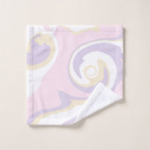 Déversement - rose pastel, jaune et violet (Gant de toilette)
