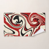 Déversement - Rouge et crème (Serviette à main)