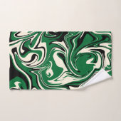 Déversement - vert, crème et noir (Serviette à main)