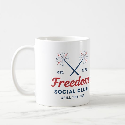 Déverser le thé 4 juillet Mug (Gauche)