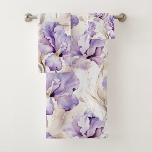 Déversoir de mariage floral d'iris pourpre romanti (En situation)