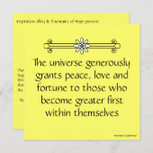 Deviennent une plus grande invitation de première (Devant / Derrière)