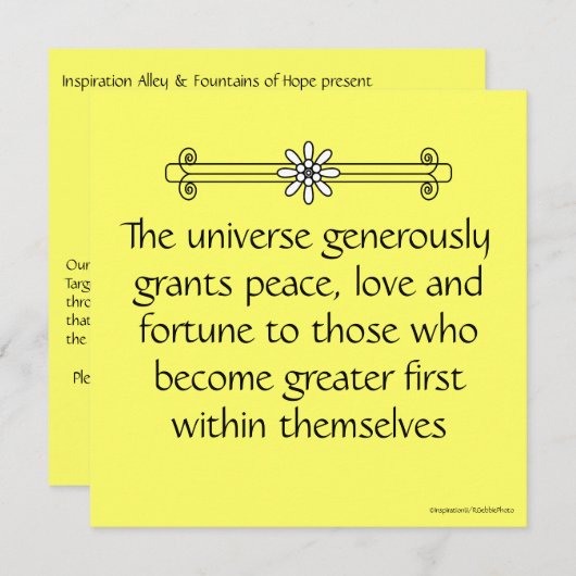 Deviennent une plus grande invitation de première (Devant / Derrière)