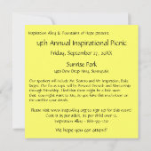 Deviennent une plus grande invitation de première (Dos)