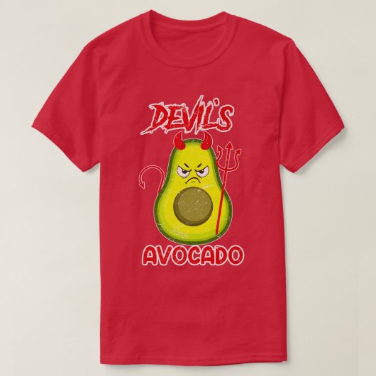 Devil Avocado Devil Satan T-shirt (Design voorkant)