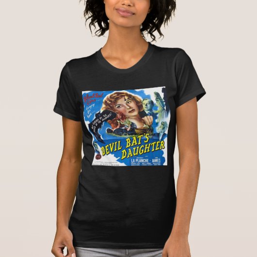 Devil Bat's Daughter,  horror film poster T-shirt (Voorkant)