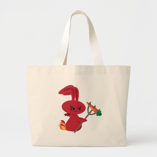 Devil Bunny Bag Grote Tote Bag (Voorkant)