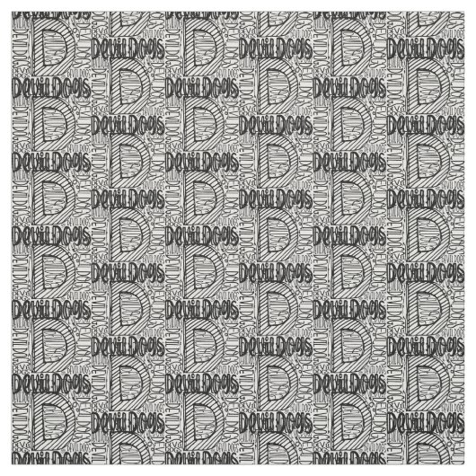 Devil Chiens gris tissu noir CECI (Échantillon)