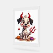 Devil Dalmatian Mischief Acryl Bord (Hoek)
