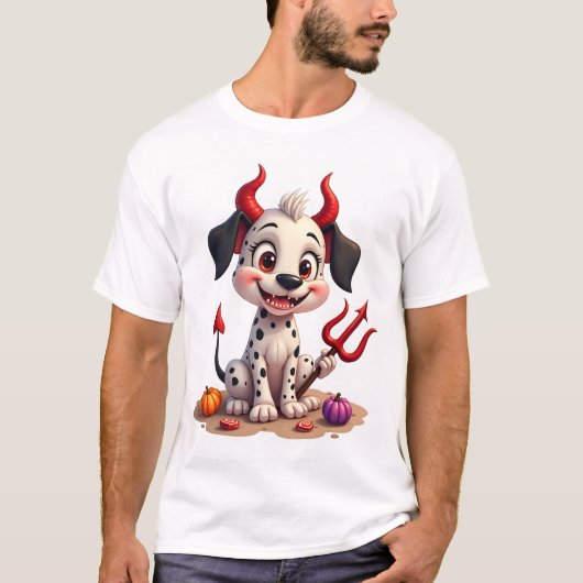 Devil Dalmatian Mischief T-shirt (Voorkant)