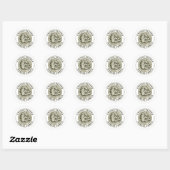 Devil Dog Emblem Ronde Sticker (Vel)