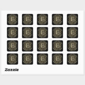 Devil Dog Emblem Vierkante Sticker (Vel)