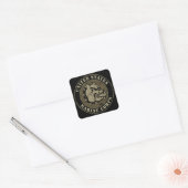Devil Dog Emblem Vierkante Sticker (Envelop)