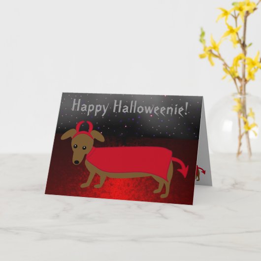 Devil Doggie Kaart (Gele Bloem)