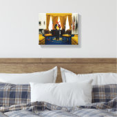 Devil Donald Trump Vol de documents toile Imprimer (Insitu(Chambre))