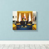 Devil Donald Trump Vol de documents toile Imprimer (Insitu (Plancher de Bois))