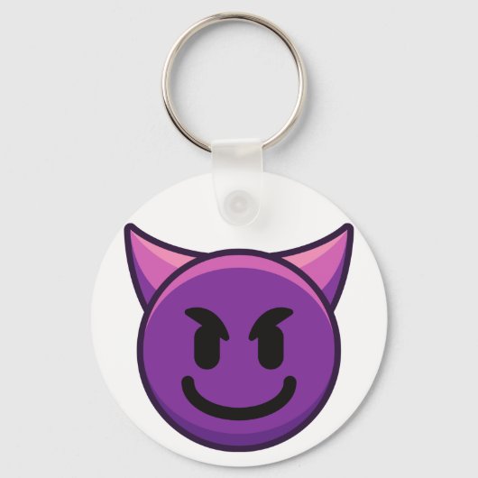 Devil Emoji Button Sleutelhanger (Voorkant)