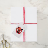 Devil Emoji Cadeaulabel (Met Touw)