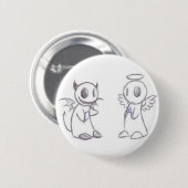 DEVIL EN ANGEL RONDE BUTTON 5,7 CM (Voorkant /achterkant)