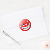 Devil Face 2 Ronde Sticker (Envelop)