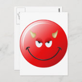 Devil Face Briefkaart (Voorkant / Achterkant)