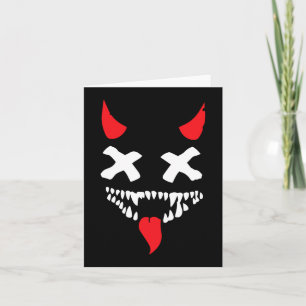Devil Face Lazy Halloween Costume Scary Creepy Spo Kaart