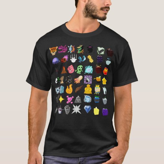 Devil Fruit shirt, Devil's Fruit of Blox Fruit T-S T-shirt (Voorkant)