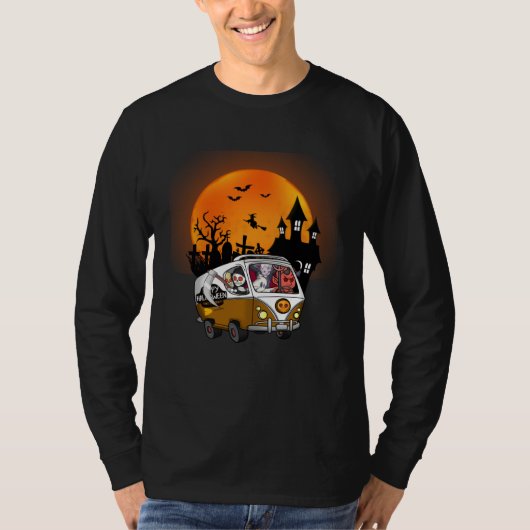 Devil Ghost Skeleton Dracula Grim Reaper Halloween T-shirt (Voorkant)