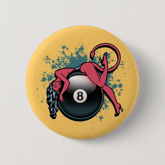 Devil Girl 8-band Ronde Button 5,7 Cm (Voorkant)