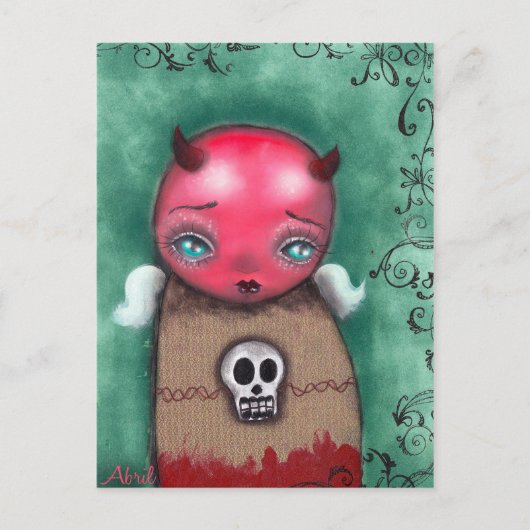Devil Girl Briefkaart (Voorkant)
